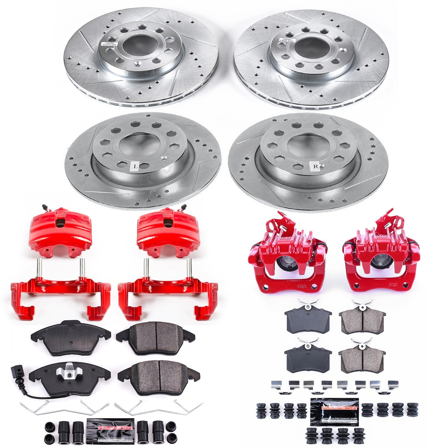 Power Stop KC5749 Z23 Evolution Sport Front And Rear Brake Kit for 2010-2013 Audi A3 TDI product image