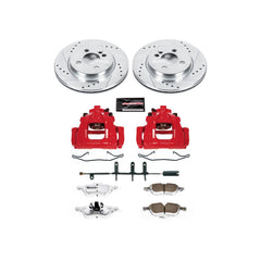 Power Stop KC5780-26 - Z26 Extreme Street Warrior 1-Click Drilled And Slotted Front Brake Kit With Calipers vehicle fitment brake part