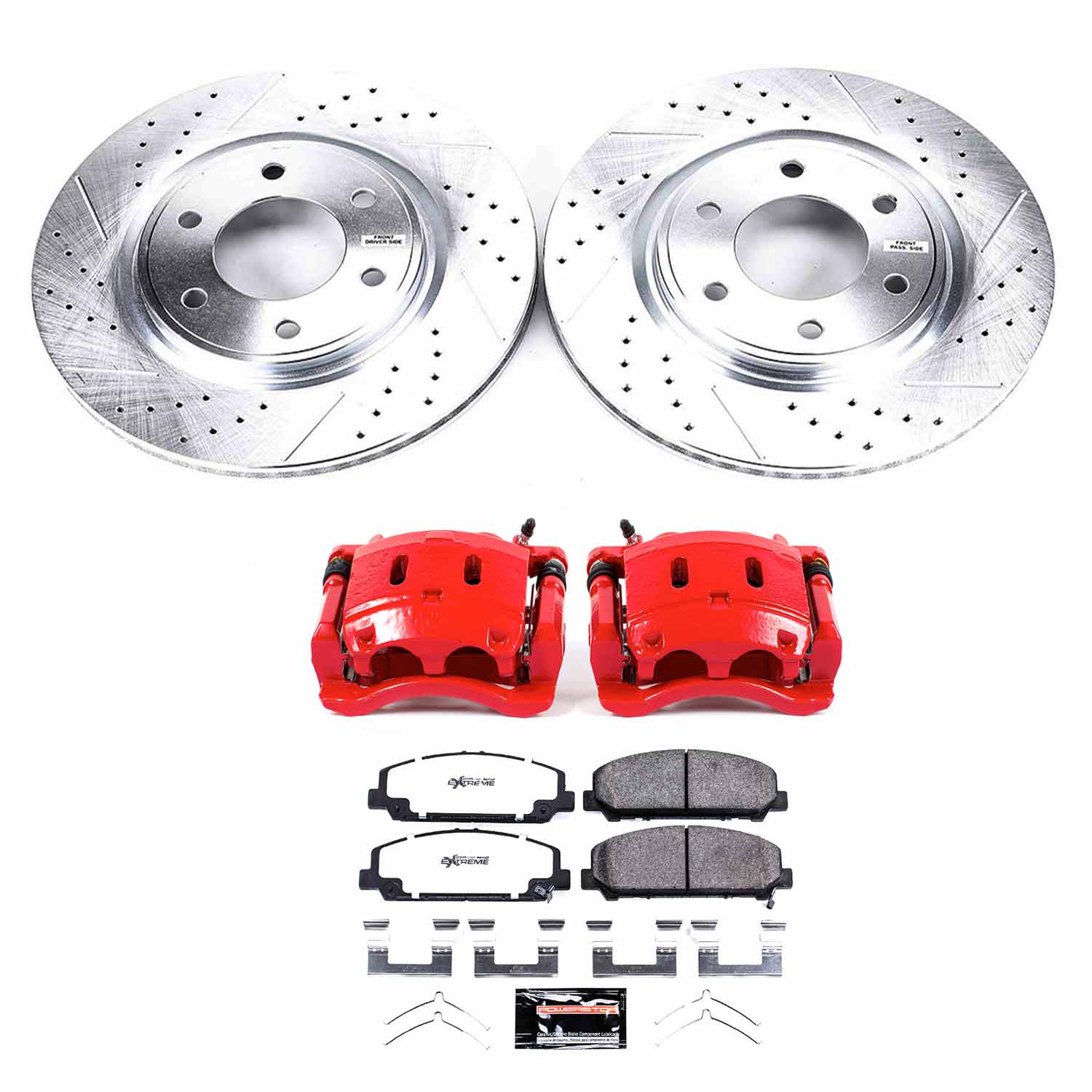 Power Stop KC5821-36 Z36 Extreme Performance Truck And Tow 1-Click Front Brake Kit With Calipers for 2011-2024 Nissan Armada product image