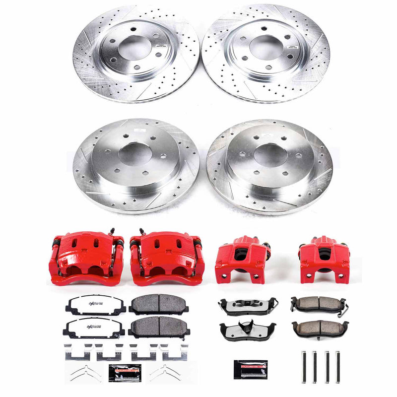 Power Stop KC5822-36 Z36 Extreme Performance Truck And Tow 1-Click Front And Rear Brake Kit With Calipers for 2011-2015 Nissan Armada product image
