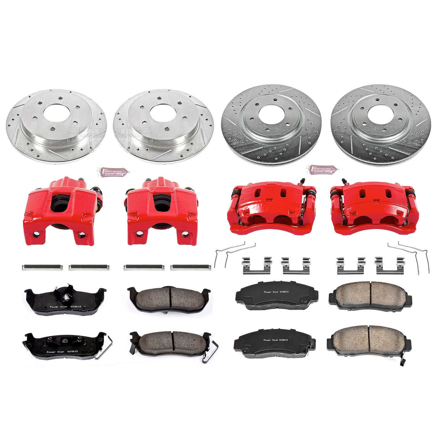 Power Stop KC5822 Z23 Evolution Sport Performance 1-Click Brake Kit With Calipers (Front And Rear) for 2011-2015 Nissan Armada product image