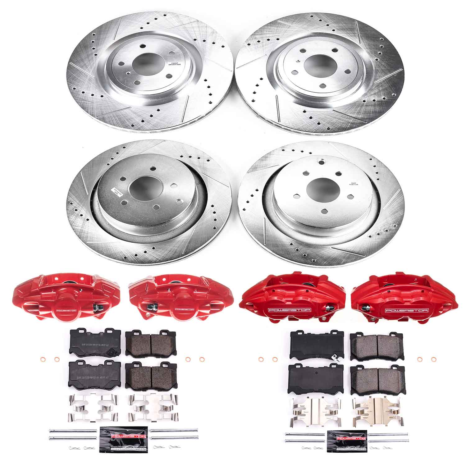 Power Stop KC5823 Z23 Evolution Sport Performance 1-Click Brake Kit With Calipers (Front And Rear) for 2009-2022 INFINITI FX50 product image