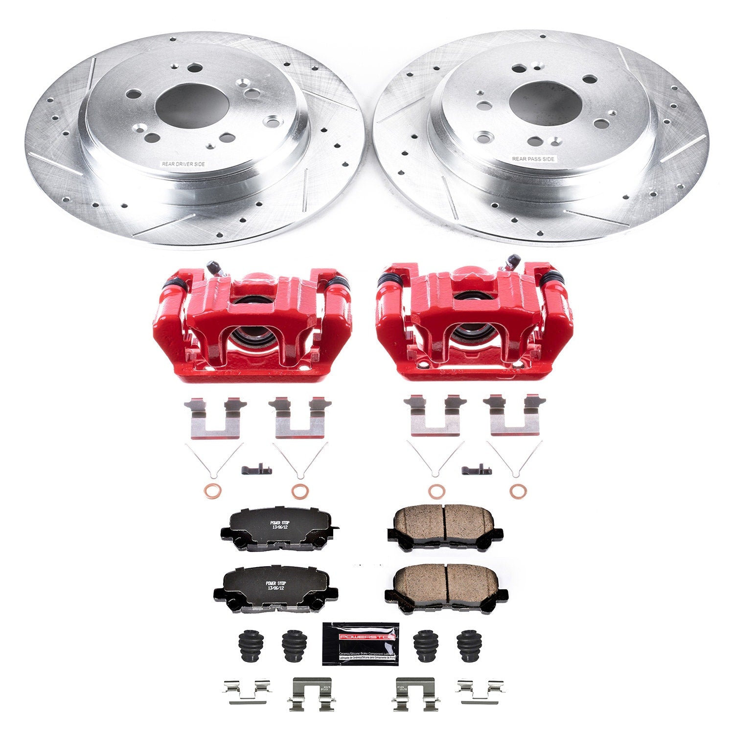 Power Stop KC5839 Z23 Evolution Sport Performance Pad And Rotor Kit With Calipers for 2012-2015 Honda Pilot product image