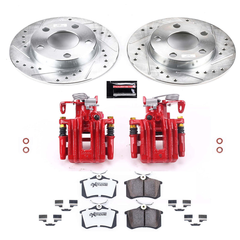 Power Stop KC585-26 Z26 Street Warrior 1-Click Rear Brake Kit With Calipers for 1999-2005 Volkswagen Passat - product image