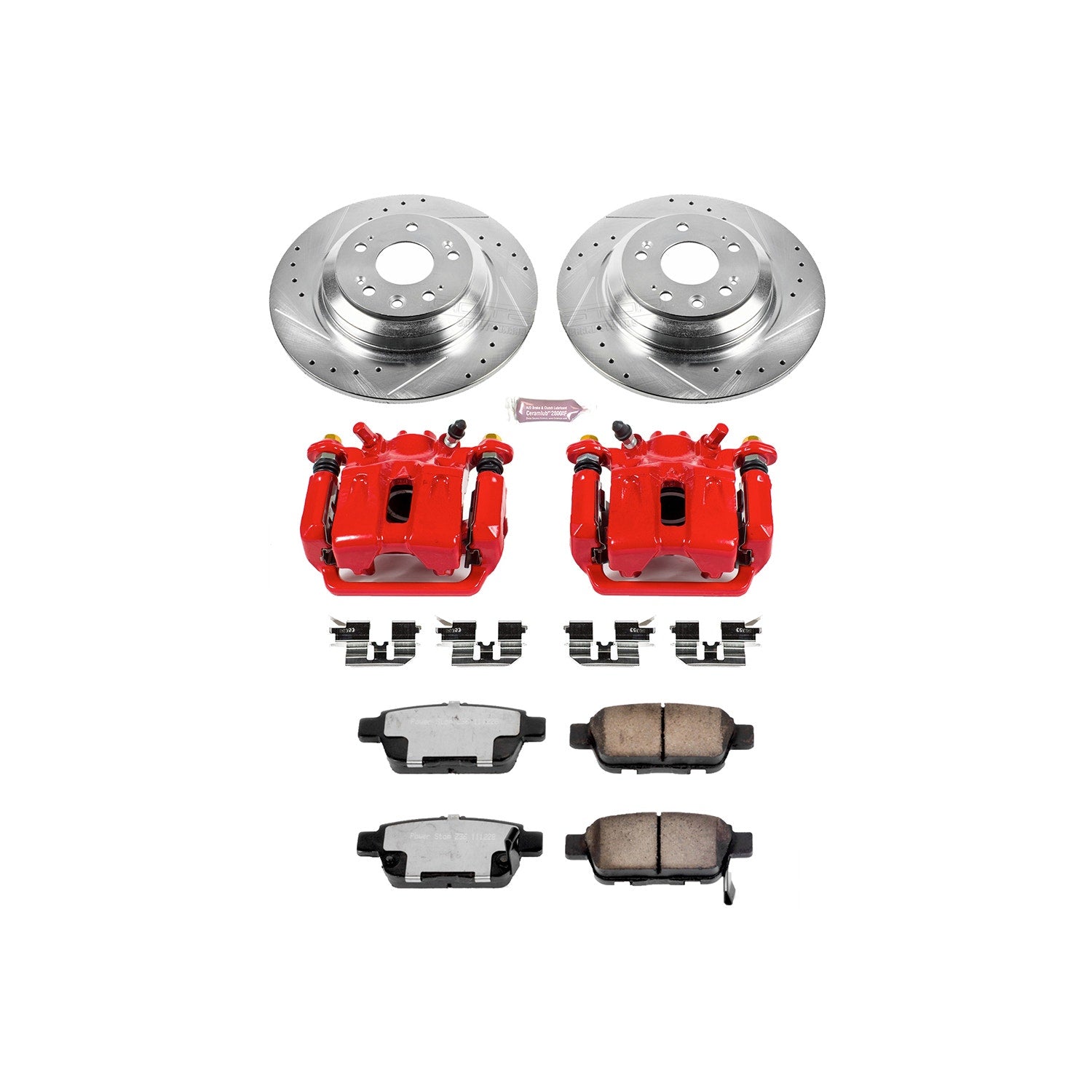 Power Stop KC5854-36 - Z36 Extreme Performance Truck And Tow 1-Click Brake Kit With Calipers (Rear) vehicle fitment brake part