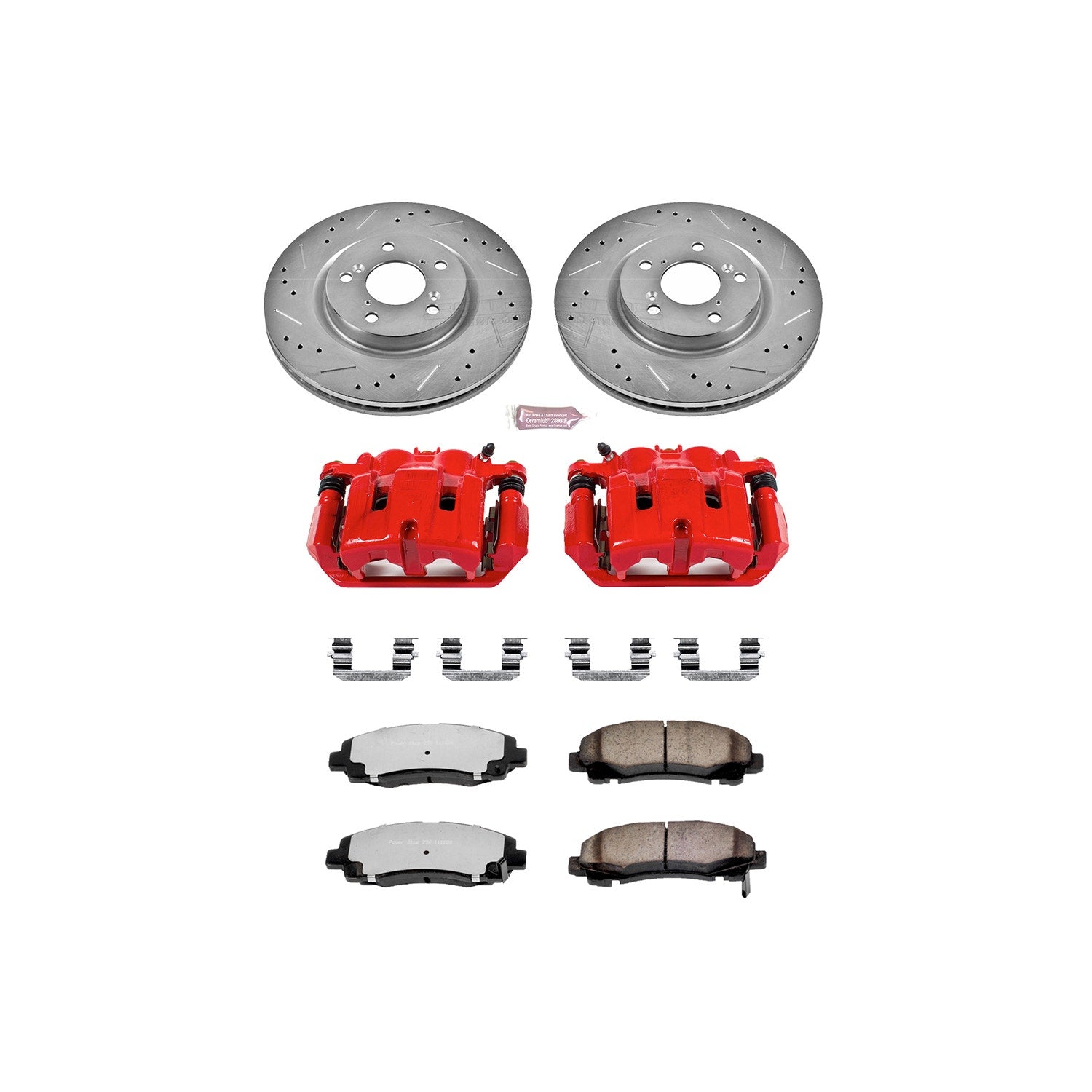 Power Stop KC5855-36 Z36 Extreme Performance Truck And Tow 1-Click Brake Kit With Calipers (Front) for 2009-2014 Acura Tl product image