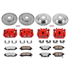 Power Stop KC5856-36 - Z36 Extreme Performance Truck And Tow 1-Click Brake Kit With Calipers (Front And Rear) vehicle fitment brake part