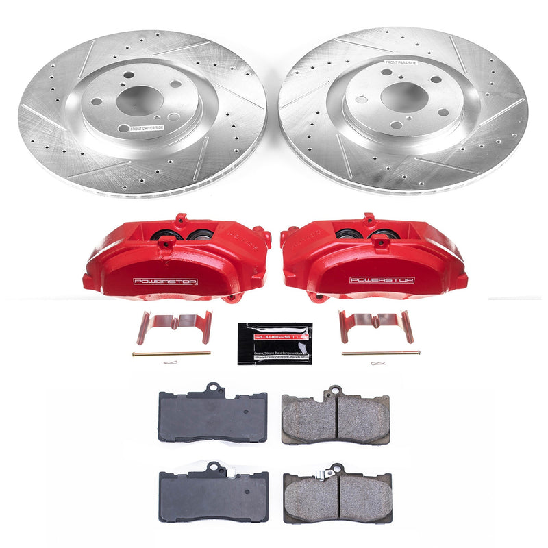 Power Stop KC5868 Z23 Evolution Sport Performance Pad And Rotor Kit With Calipers for 2009-2011 Lexus GS350 product image