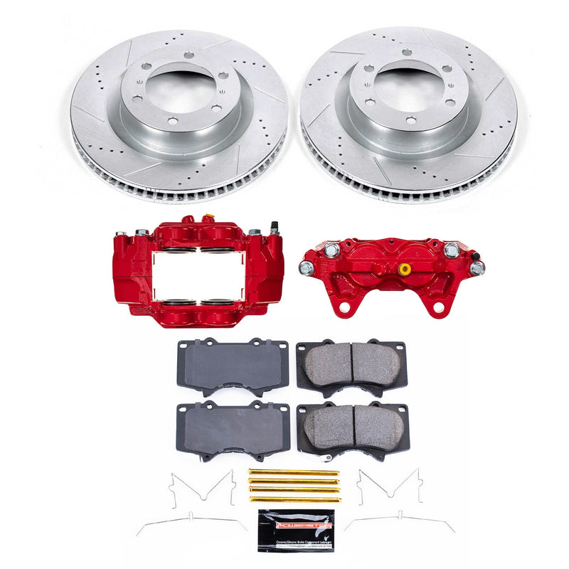 Power Stop KC5873A Front Z23 Evolution Sport Performance 1-Click Pad And Rotor Kit With Calipers for 2016-2023 Lexus GX460 product image