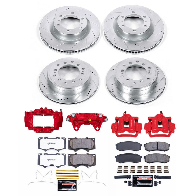 Power Stop KC5874A Front And Rear Z23 Evolution Sport Performance 1-Click Pad And Rotor Kit With Calipers for 2016-2023 Lexus GX460 product image