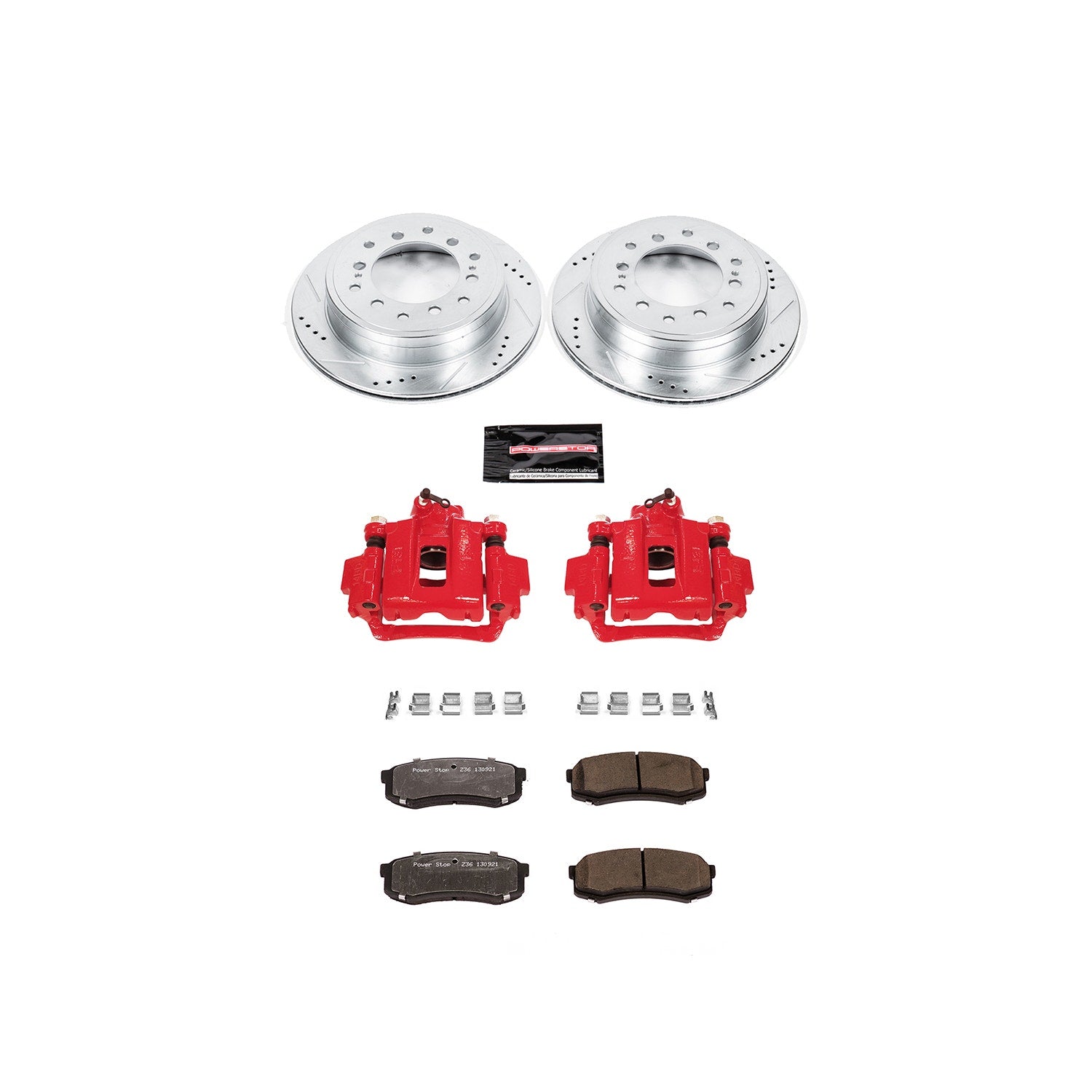 Power Stop KC5875A-36 Z36 Extreme Performance Truck And Tow 1-Click Drilled And Slotted Rear Brake Kit With Calipers for 2010-2014 Toyota Fj Cruiser product image