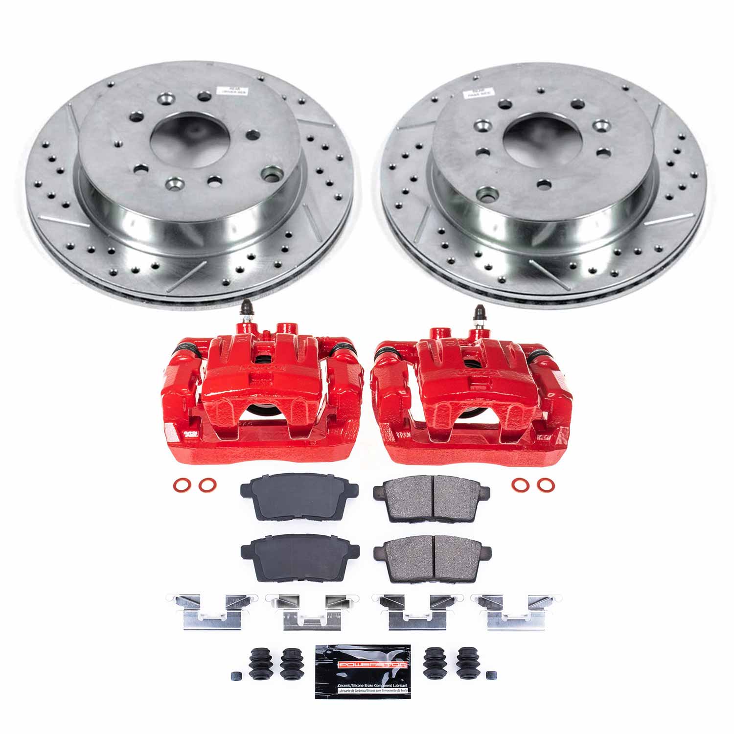 Power Stop KC5876 Rear Z23 Evolution Sport Performance 1-Click Pad And Rotor Kit With Calipers for 2007-2012 Mazda CX-7 product image