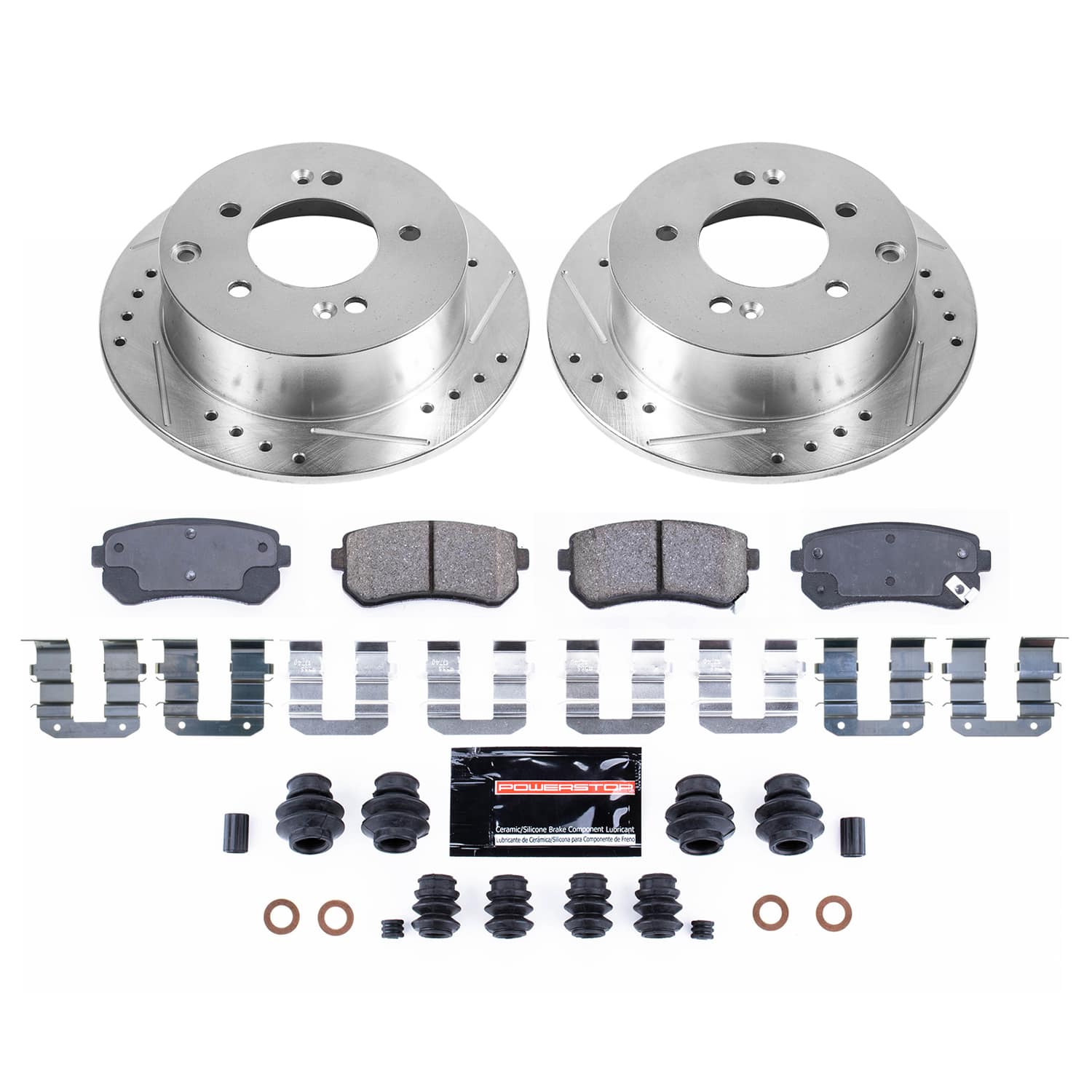 Power Stop KC5915 - Rear Z23 Evolution Sport Pad And Rotor Kit With Calipers vehicle fitment brake part