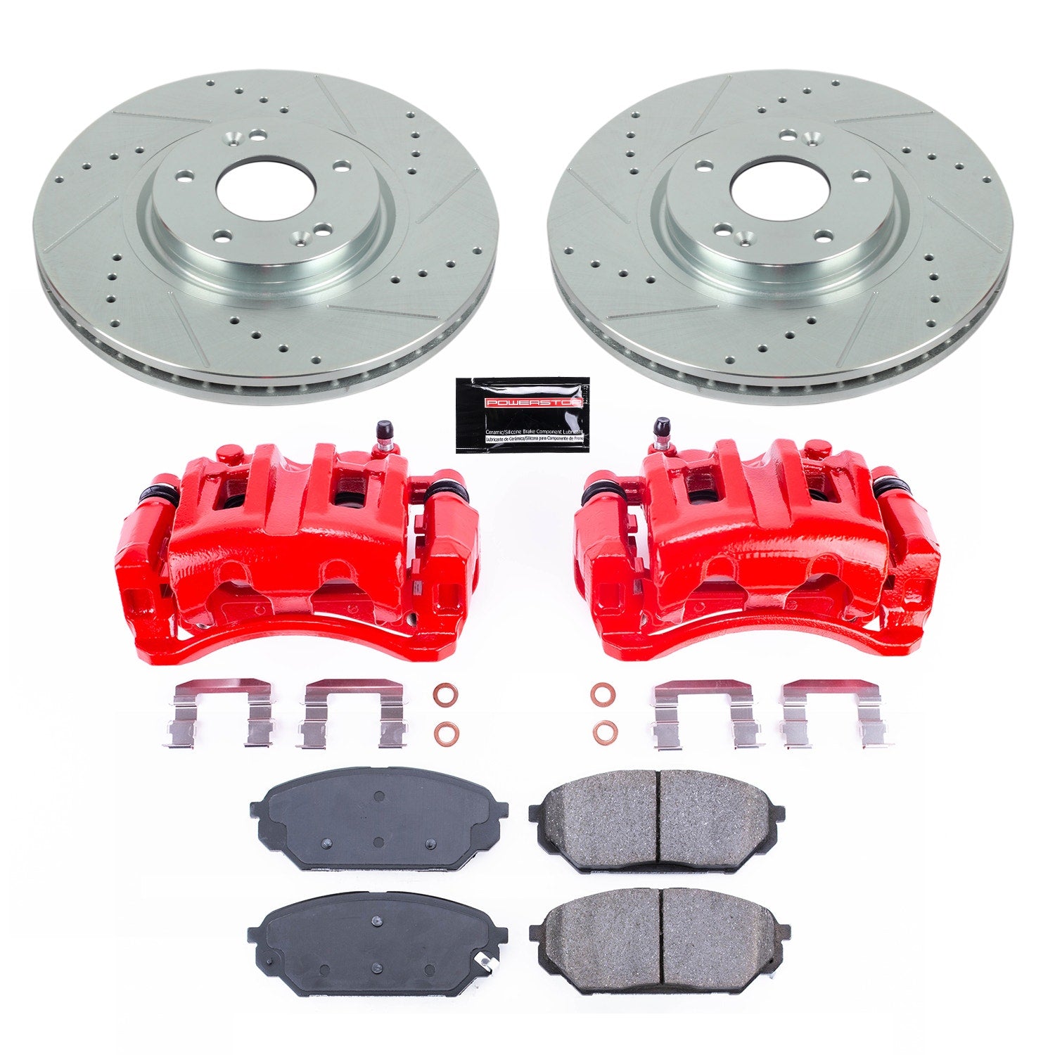Power Stop KC5918 Z23 Evolution Sport Performance Pad And Rotor Kit With Calipers for 2007-2012 Hyundai Veracruz product image