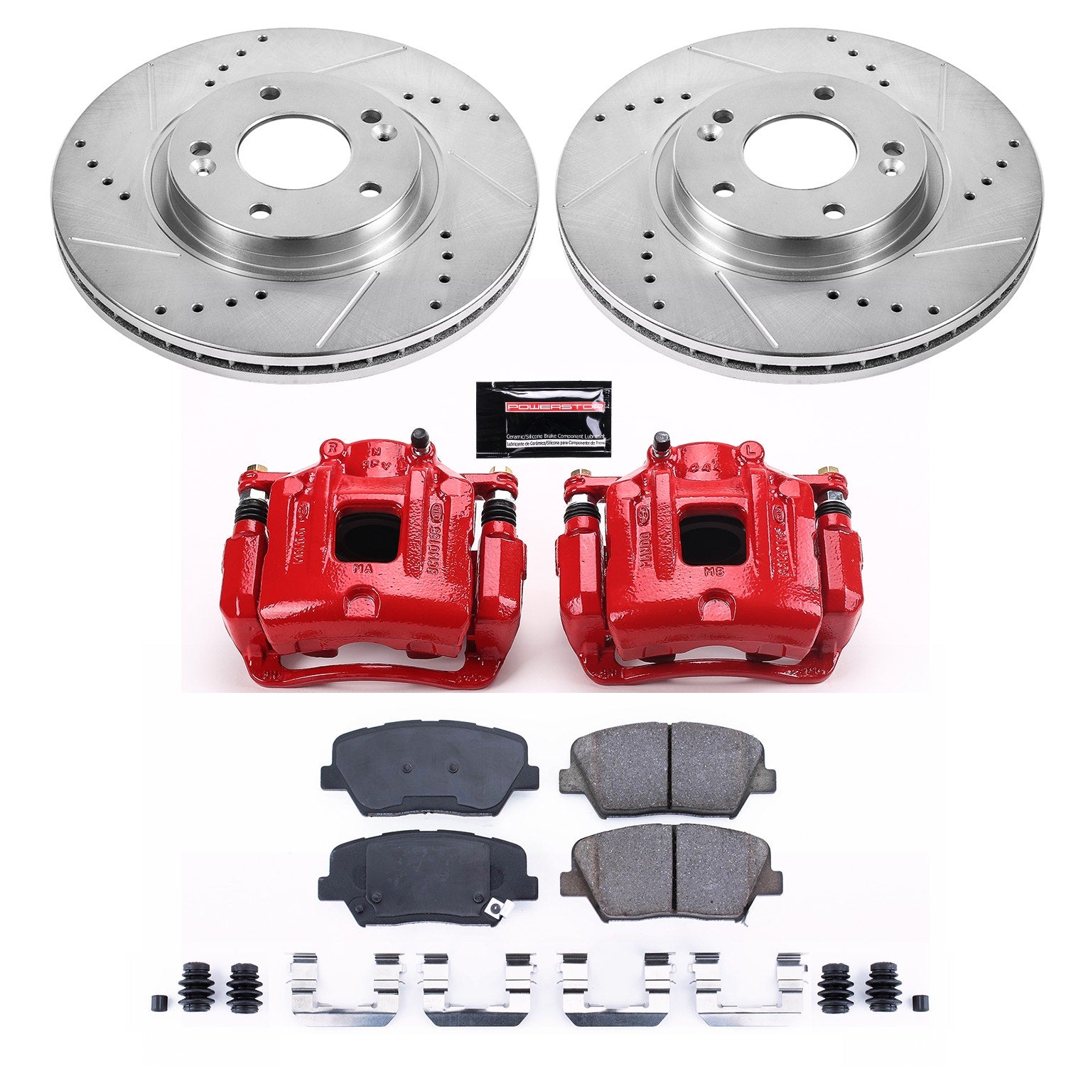 Power Stop KC5926 Z23 Evolution Sport Performance Pad And Rotor Kit With Calipers for 2010-2012 Hyundai Santa Fe product image