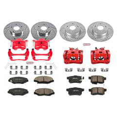 Power Stop KC5934 Z23 Evolution Sport Performance 1-Click Brake Kit With Calipers (Front And Rear) for 2011-2012 Honda Accord product image