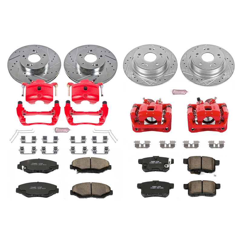 Power Stop KC5934 Z23 Evolution Sport Performance 1-Click Brake Kit With Calipers (Front And Rear) for 2011-2012 Honda Accord product image