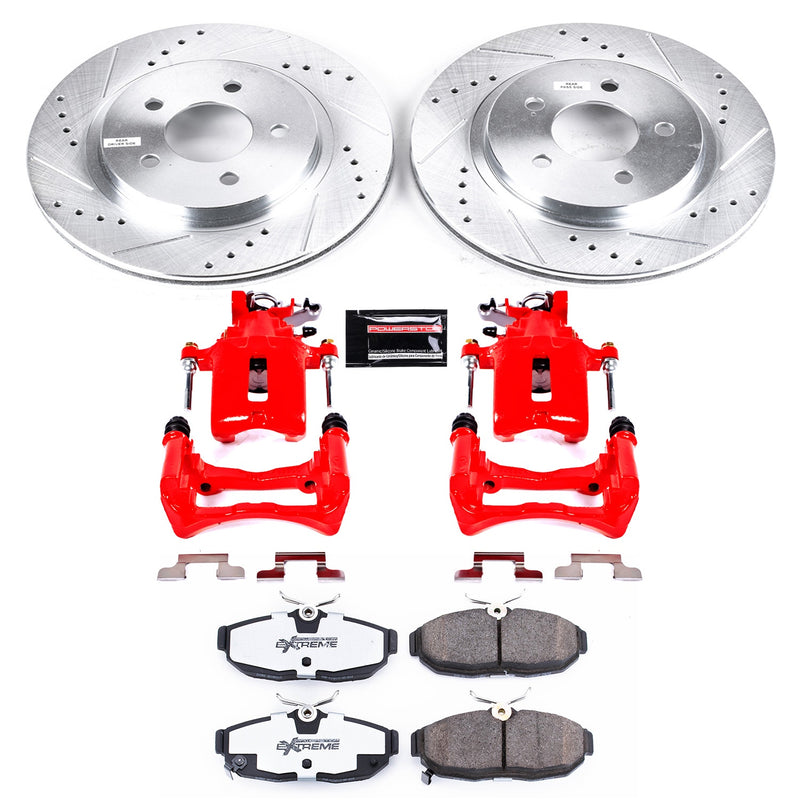 Power Stop KC5941-26 Z26 Street Warrior 1-Click Rear Brake Kit With Calipers for 2012 Ford Mustang Shelby GT500 product image
