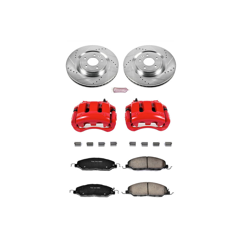 Power Stop KC5944 Z23 Evolution Sport Performance 1-Click Brake Kit With Calipers (Front) for 2011-2014 Ford Mustang product image