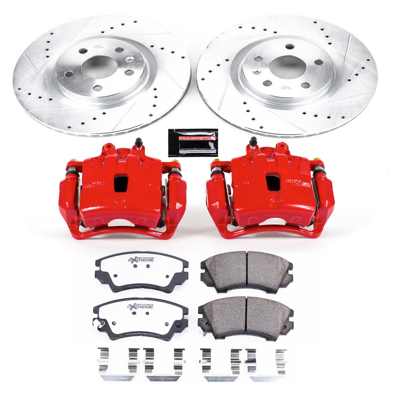 Power Stop KC5948-26 Z26 Street Warrior 1-Click Front Brake Kit With Calipers for 2011-2017 Chevrolet Caprice product image