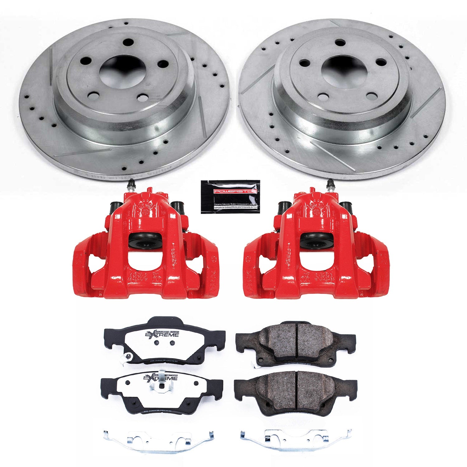 Power Stop KC5950-36 Z36 Extreme Performance Truck And Tow 1-Click Rear Brake Kit With Calipers for 2011-2020 Dodge Durango product image