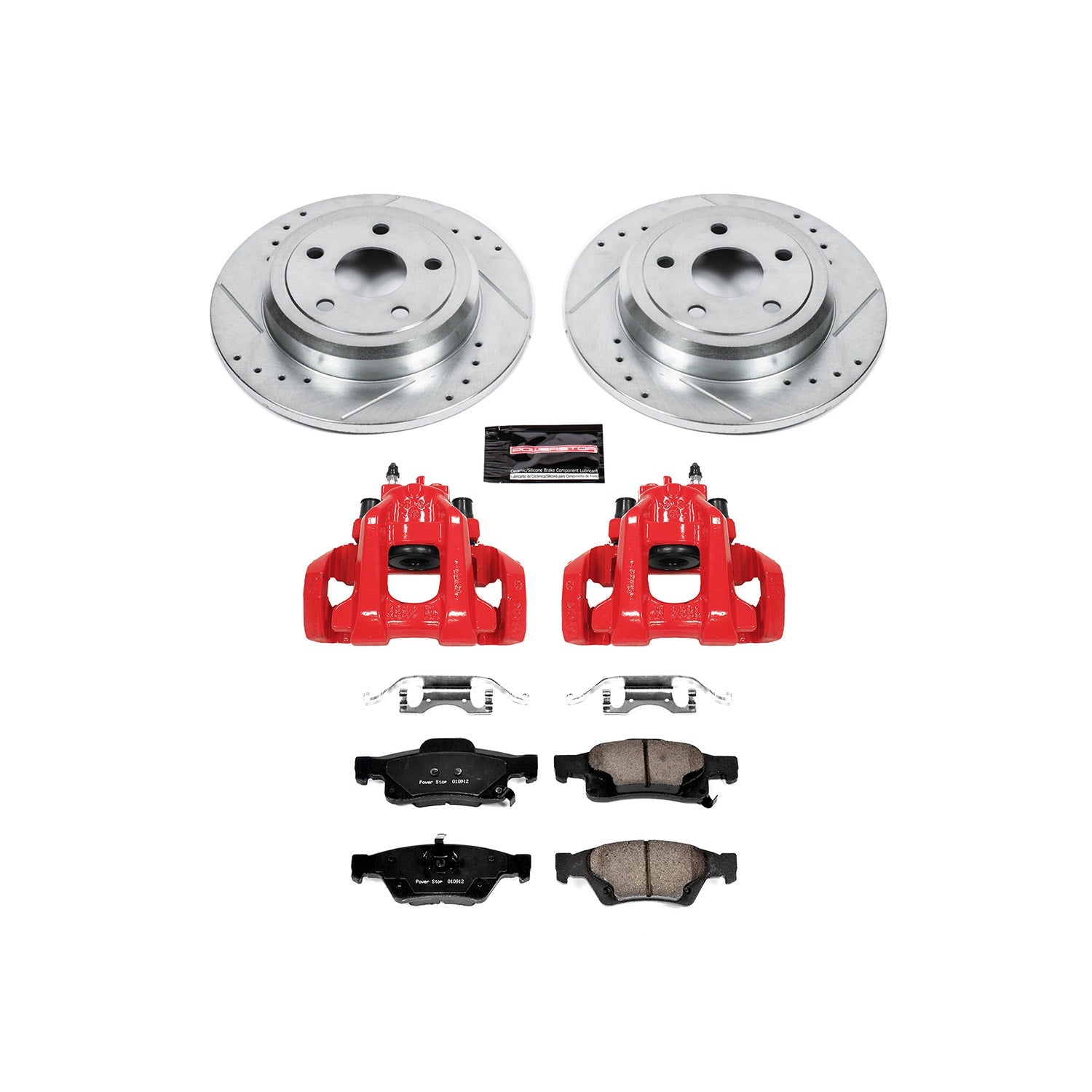 Power Stop KC5950 Z23 Evolution Sport Performance 1-Click Drilled And Slotted Rear Brake Kit With Calipers for 2011-2020 Dodge Durango product image