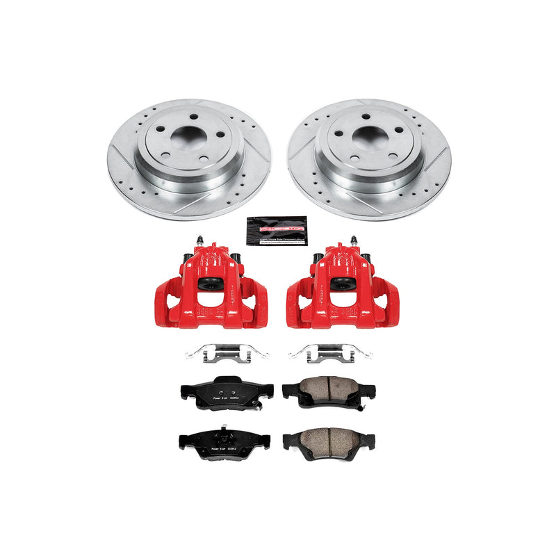 Power Stop KC5950 Z23 Evolution Sport Performance 1-Click Drilled And Slotted Rear Brake Kit With Calipers for 2011-2020 Dodge Durango product image