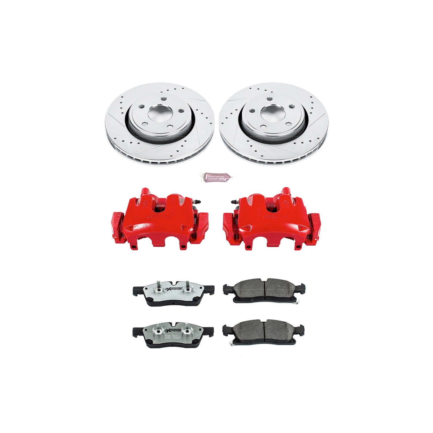 Power Stop KC5951-26 Z26 Extreme Street Warrior 1-Click Brake Kit With Calipers (Front) for 2011-2017 Dodge Durango product image