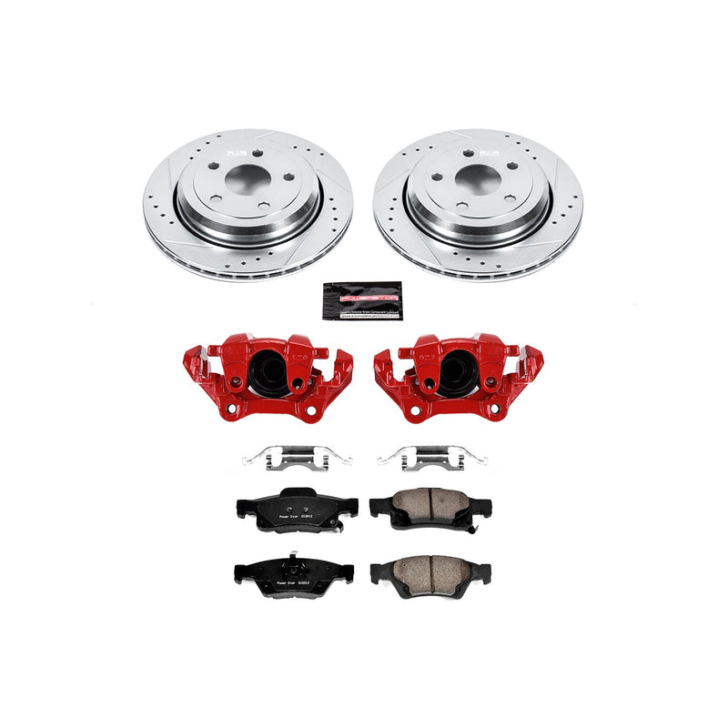 Power Stop KC5953 Z23 Evolution Sport Performance 1-Click Drilled And Slotted Rear Brake Kit With Calipers for 2011-2024 Dodge Durango product image