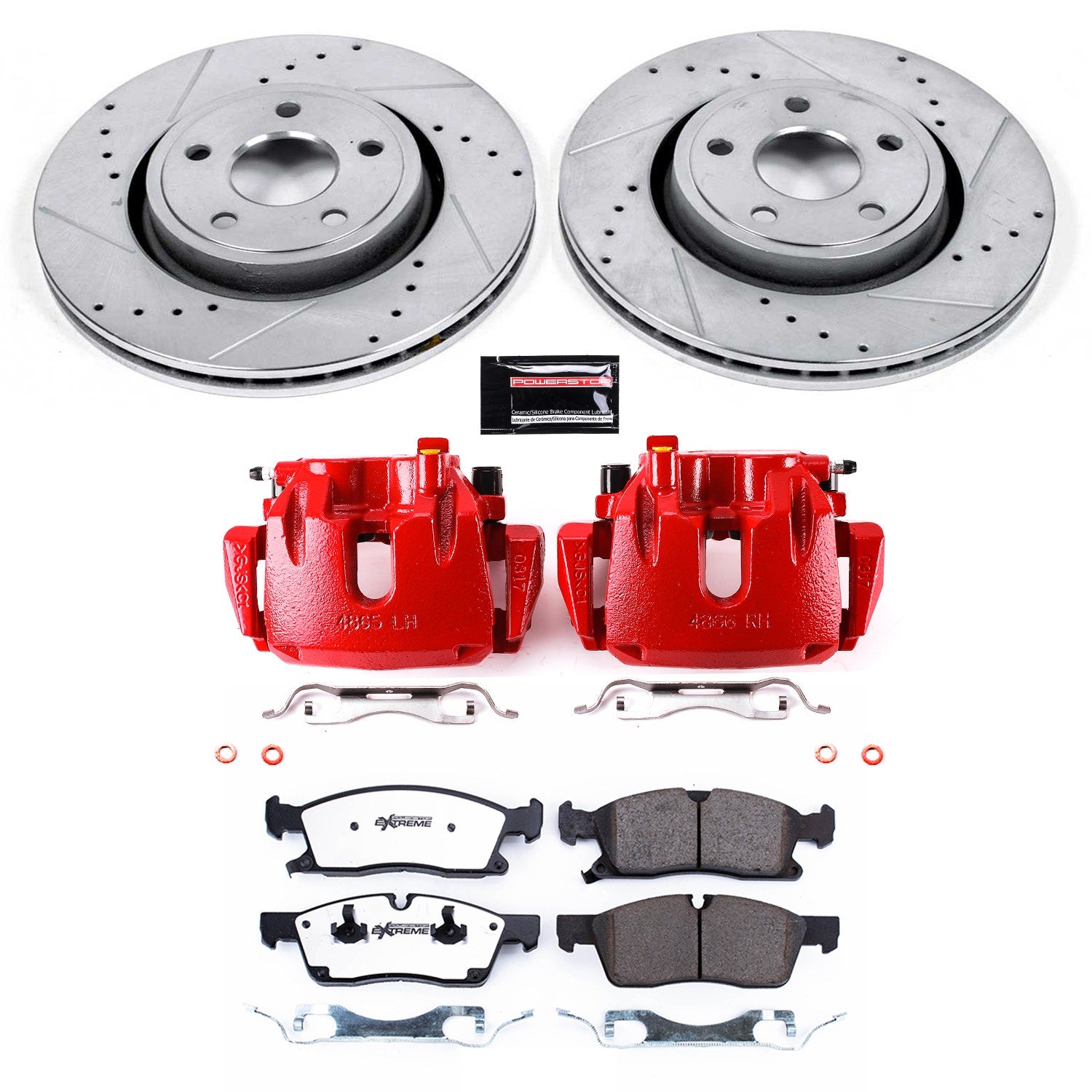 Power Stop KC5954-36 Z36 Extreme Performance Truck And Tow 1-Click Front Brake Kit With Calipers for 2011-2017 Dodge Durango product image