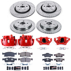 Power Stop KC5955 Z23 Evolution Sport Performance 1-Click Drilled And Slotted Front And Rear Brake Kit With Calipers for 2011-2017 Dodge Durango product image