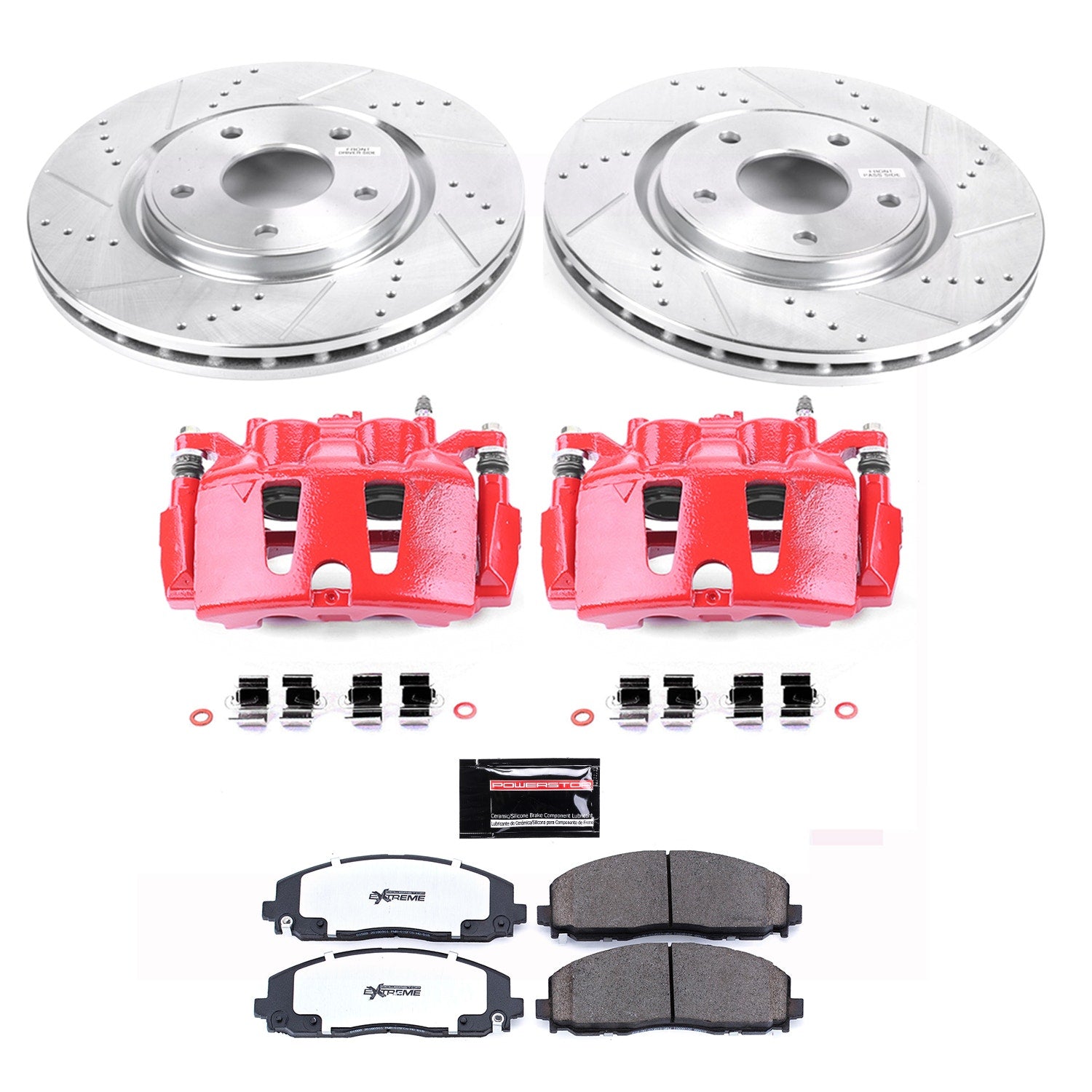 Power Stop KC5959-36 Z36 Extreme Performance Truck And Tow 1-Click Front Brake Kit With Calipers for 2017-2019 Chrysler Pacifica product image