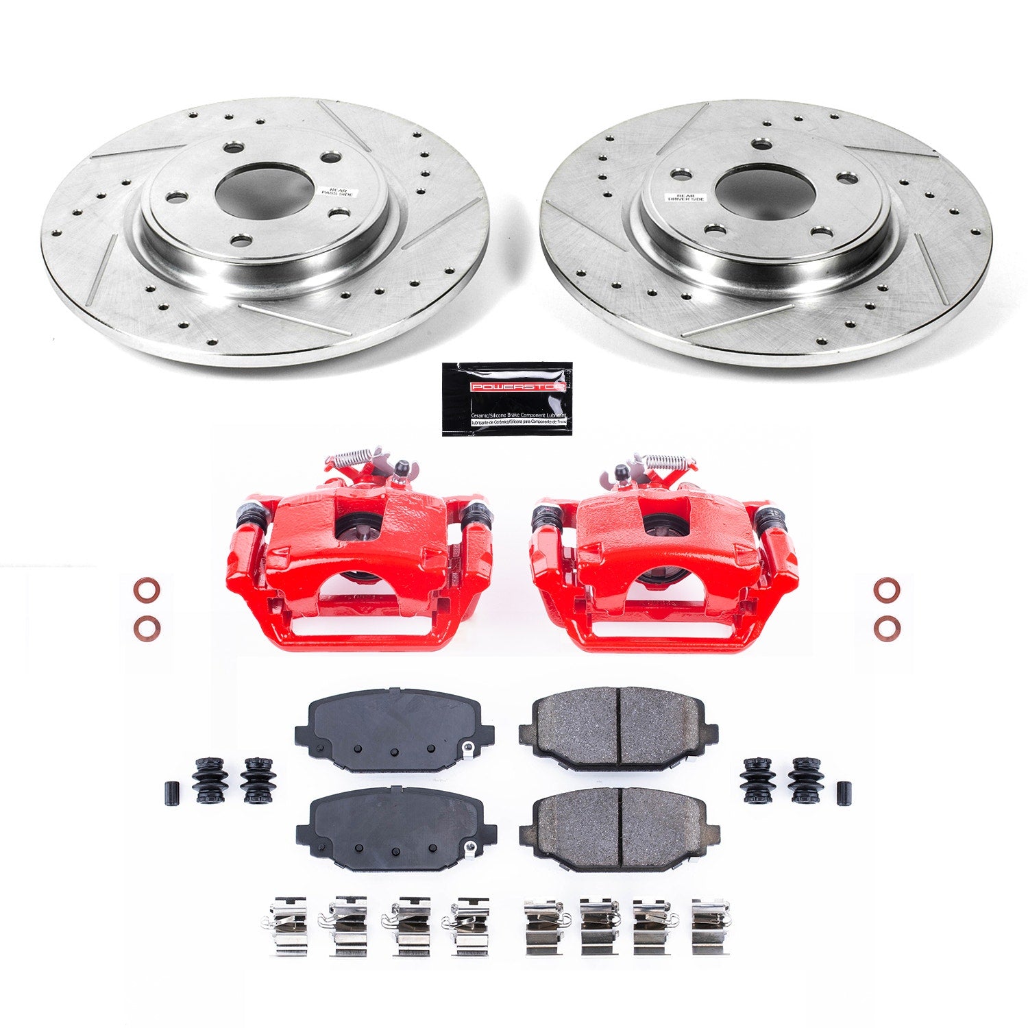 Power Stop KC5961 Z23 Evolution Sport Performance Pad And Rotor Kit With Calipers for 2012-2016 Chrysler Town & Country product image