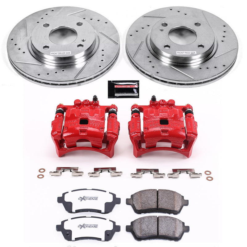 Power Stop KC5969-26 Z26 Street Warrior 1-Click Front Brake Kit With Calipers for 2011-2013 Ford Fiesta product image
