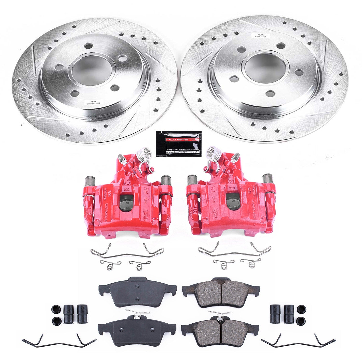 Power Stop KC5975 Z23 Evolution Sport Rear Brake Kit for 2012-2018 Ford Focus - product image