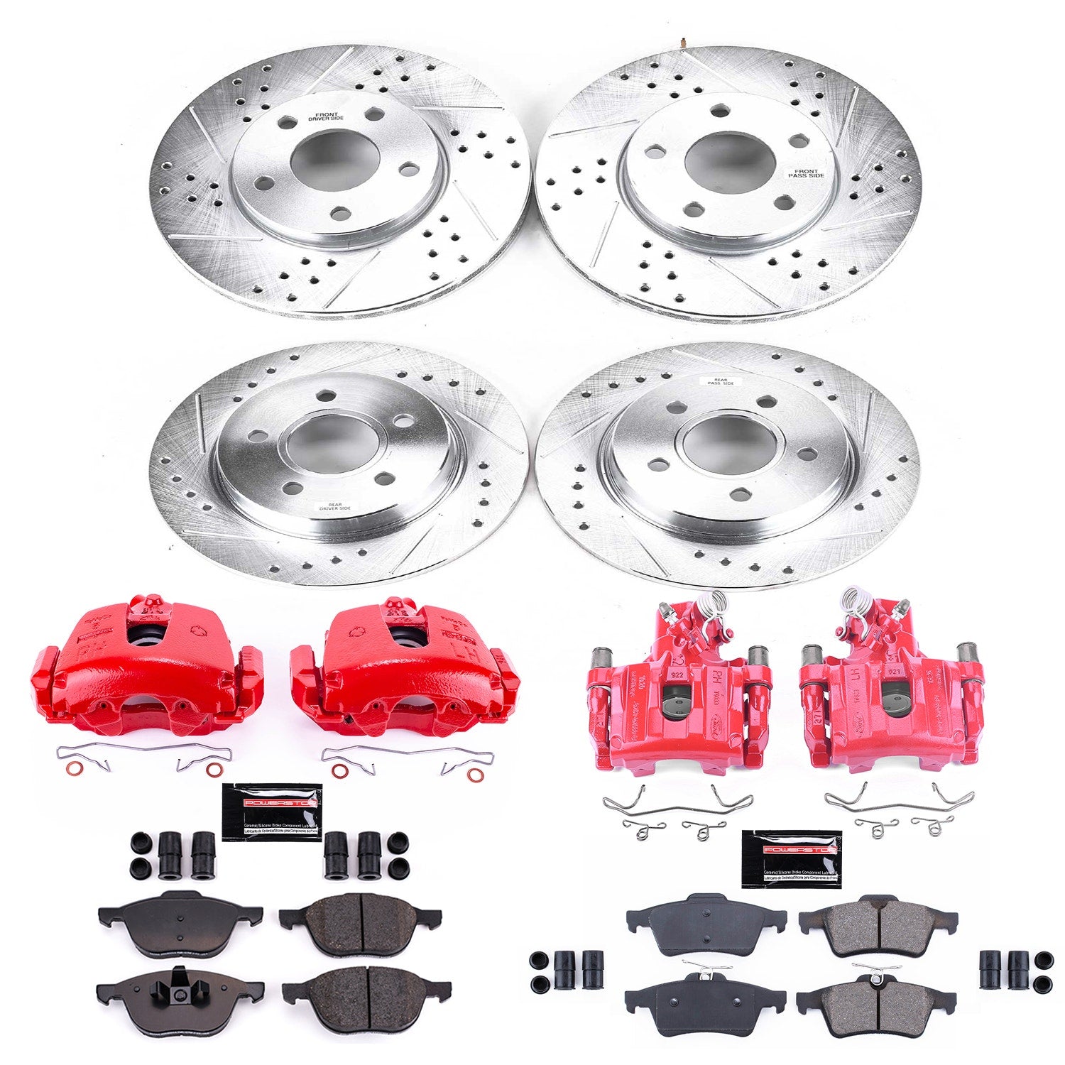 Power Stop KC5977A Z23 Evolution Sport Front And Rear Brake Kit for 2014-2018 Ford Focus product image