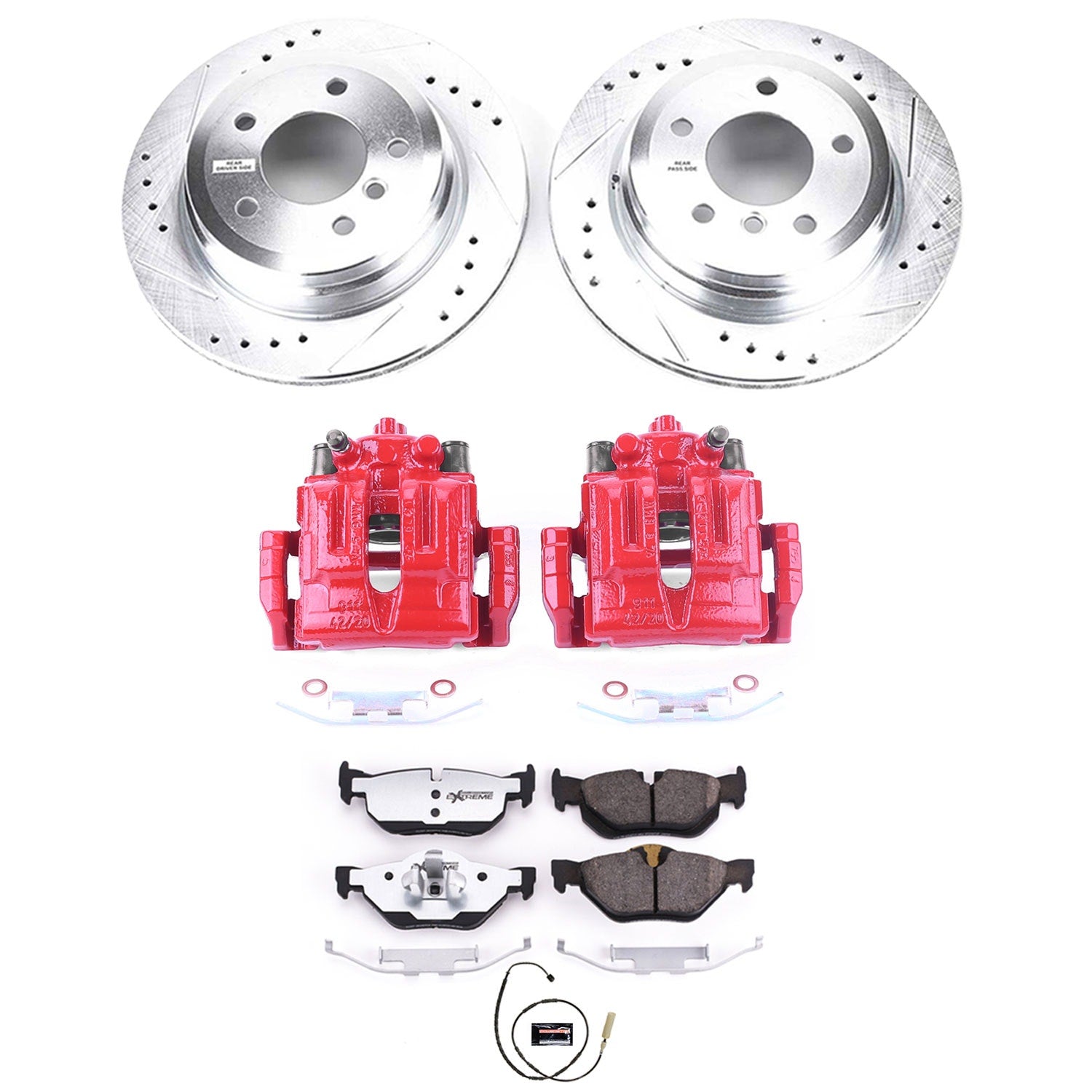 Power Stop KC5980-26 Z26 Street Warrior 1-Click Rear Brake Kit With Calipers for 2011-2013 BMW 328I Convertible Station Wagon product image