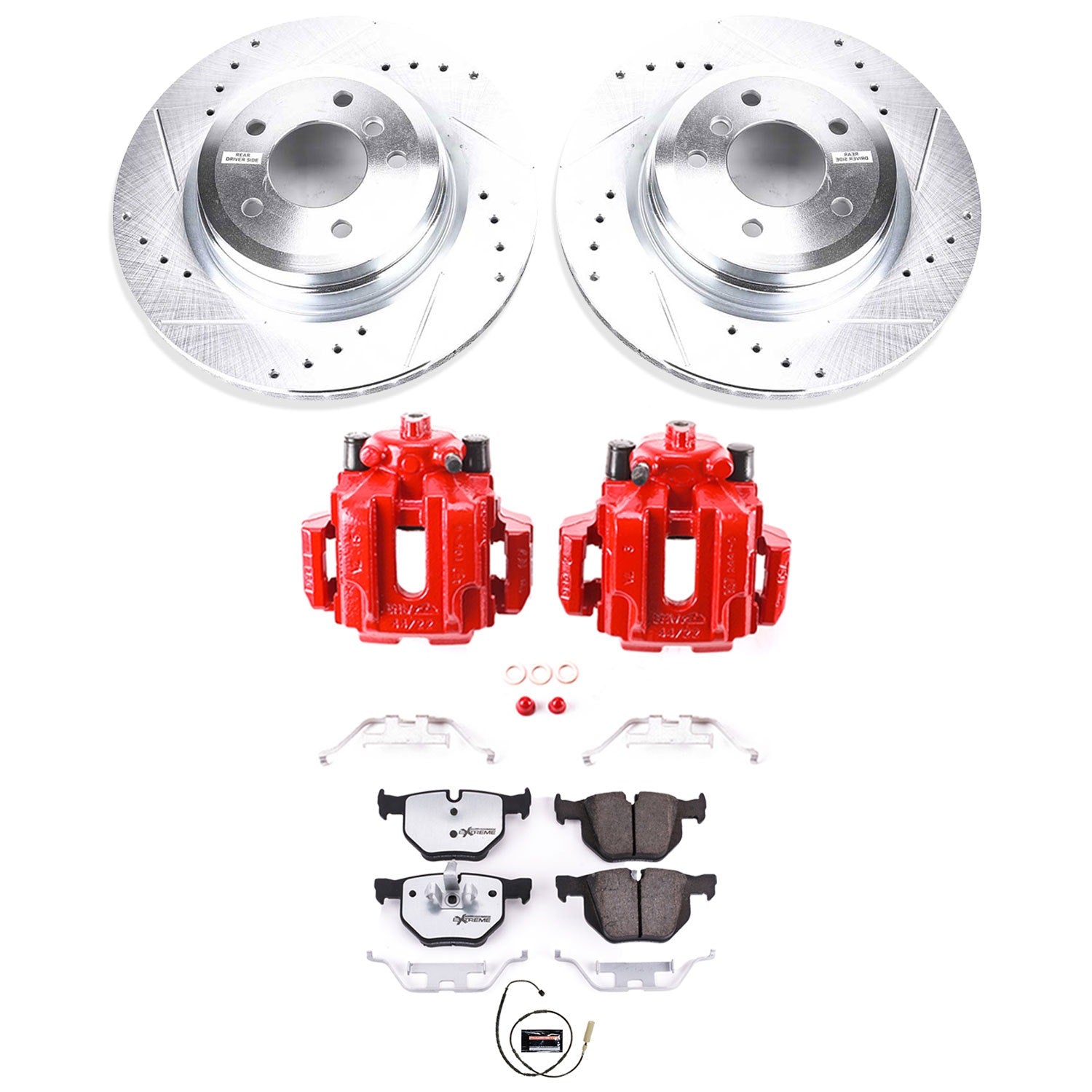 Power Stop KC5982-26 - Z26 Street Warrior 1-Click Rear Brake Kit With Calipers vehicle fitment brake part
