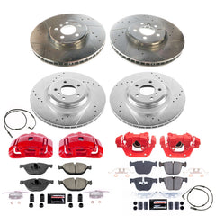 Power Stop KC6013 Front And Rear Z23 Evolution Sport Performance 1-Click Pad And Rotor Kit With Calipers for 2009 BMW 750I product image