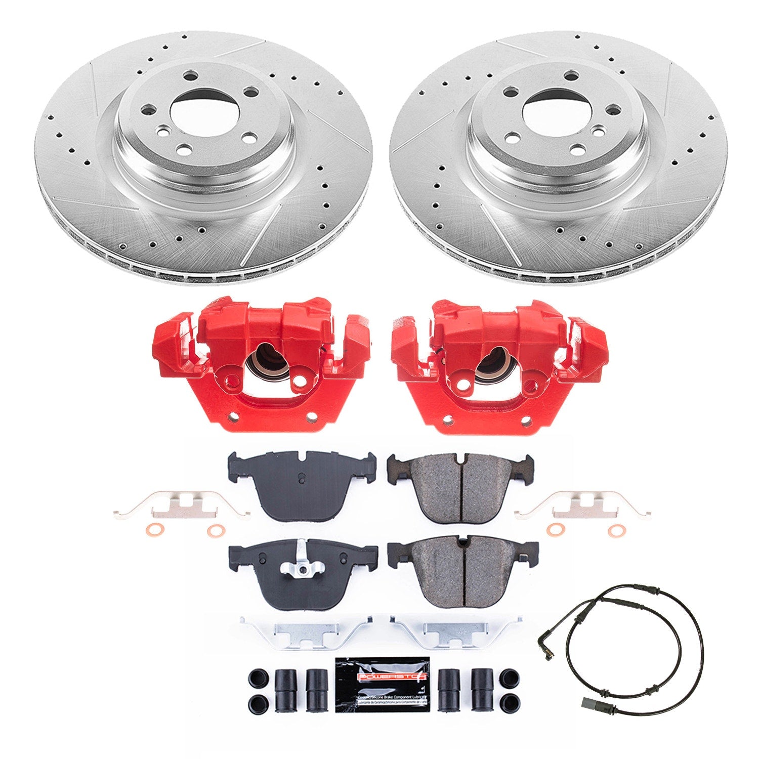 Power Stop KC6014 Rear Z23 Evolution Sport Performance 1-Click Pad And Rotor Kit With Calipers for 2009 BMW 750I product image