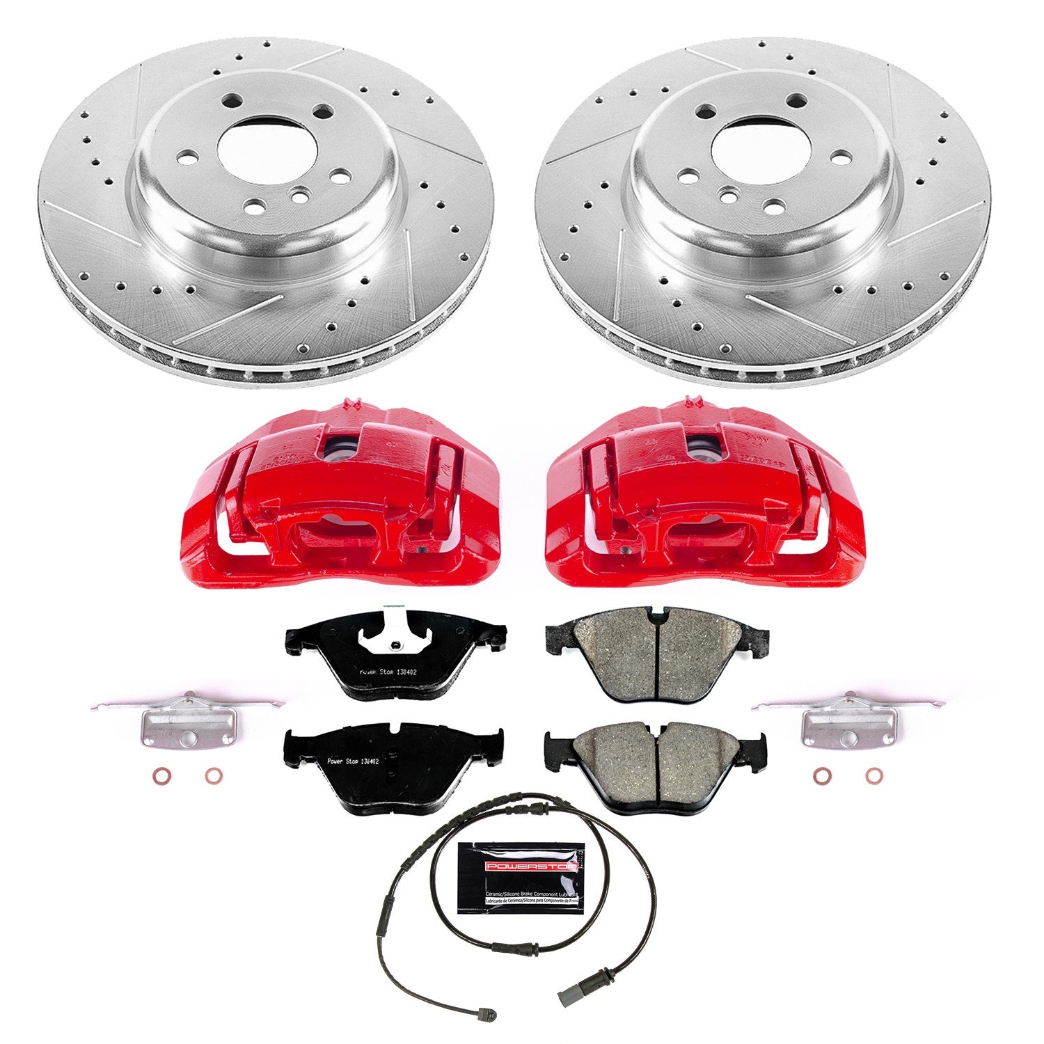 Power Stop KC6020 Front Z23 Evolution Sport Performance 1-Click Pad And Rotor Kit With Calipers for 2011 BMW 535I product image