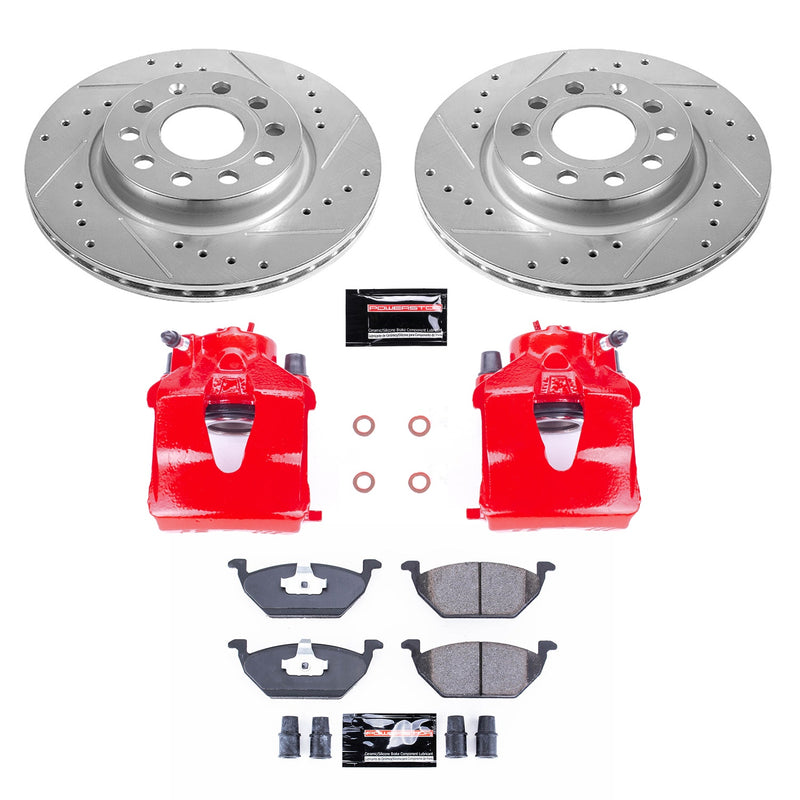 Power Stop KC6041 Z23 Evolution Sport Performance Pad And Rotor Kit With Calipers for 2011 Volkswagen Jetta Base, S Rear Drum product image
