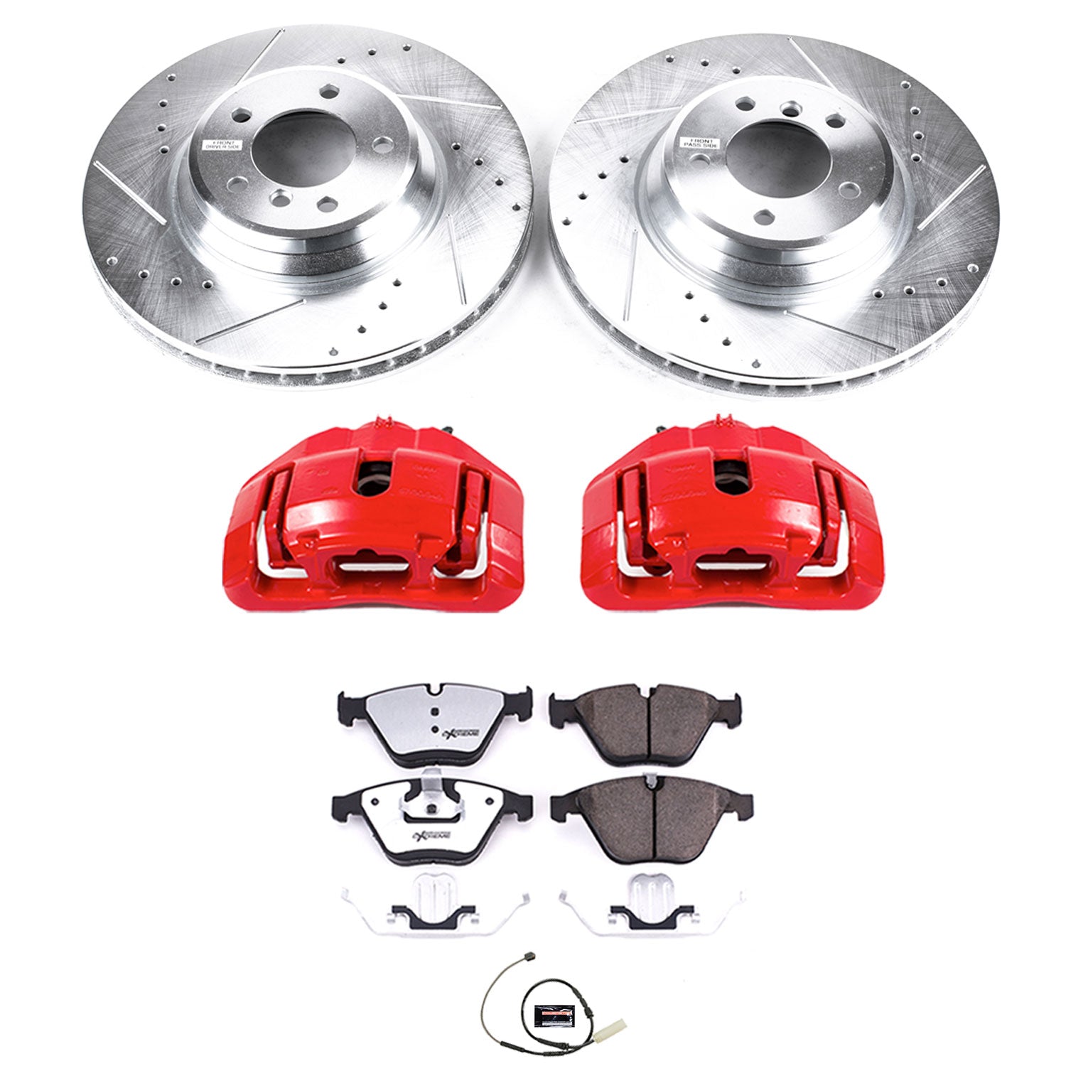 Power Stop KC6055-26 Z26 Street Warrior 1-Click Front Brake Kit With Calipers for 2011-2013 BMW 335D product image