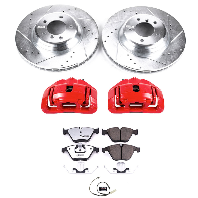 Power Stop KC6055-26 Z26 Street Warrior 1-Click Front Brake Kit With Calipers for 2011-2013 BMW 335D product image