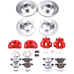 Power Stop KC6057-26 - Z26 Street Warrior 1-Click Front And Rear Brake Kit With Calipers vehicle fitment brake part