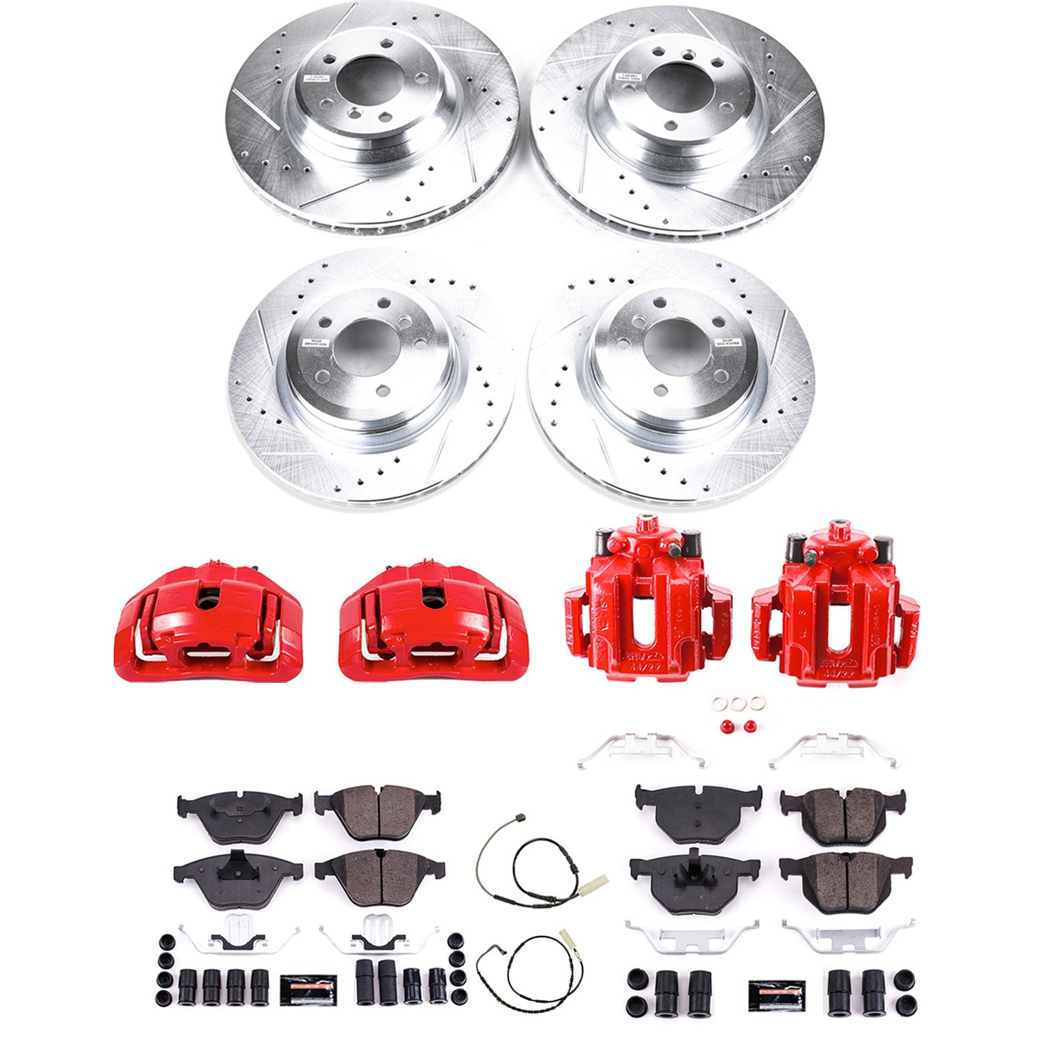 Power Stop KC6057 Z23 Evolution Sport Performance 1-Click Brake Kit With Calipers (Front And Rear) for 2011-2013 BMW 335D product image