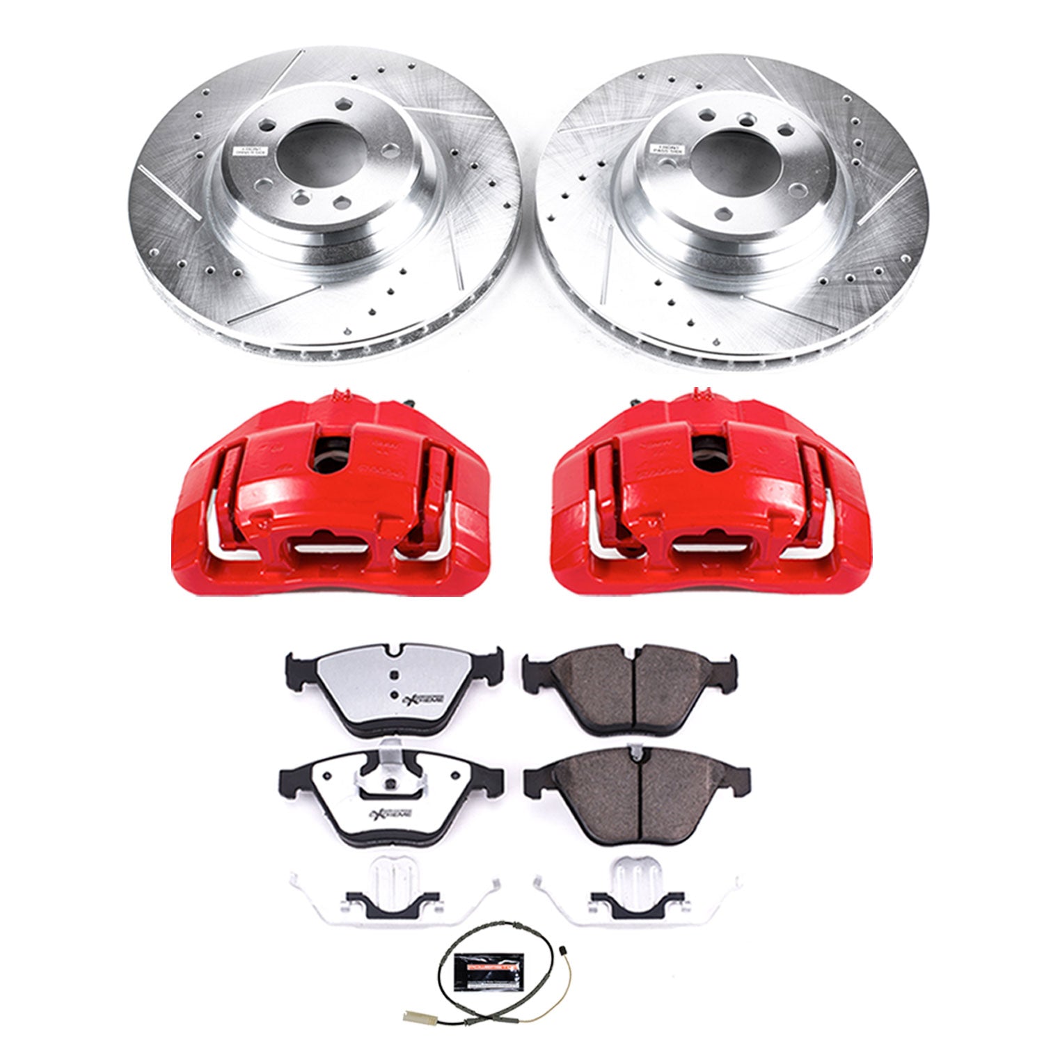 Power Stop KC6058-26 Z26 Street Warrior 1-Click Front Brake Kit With Calipers for 2011-2015 BMW 335I Xdrive product image