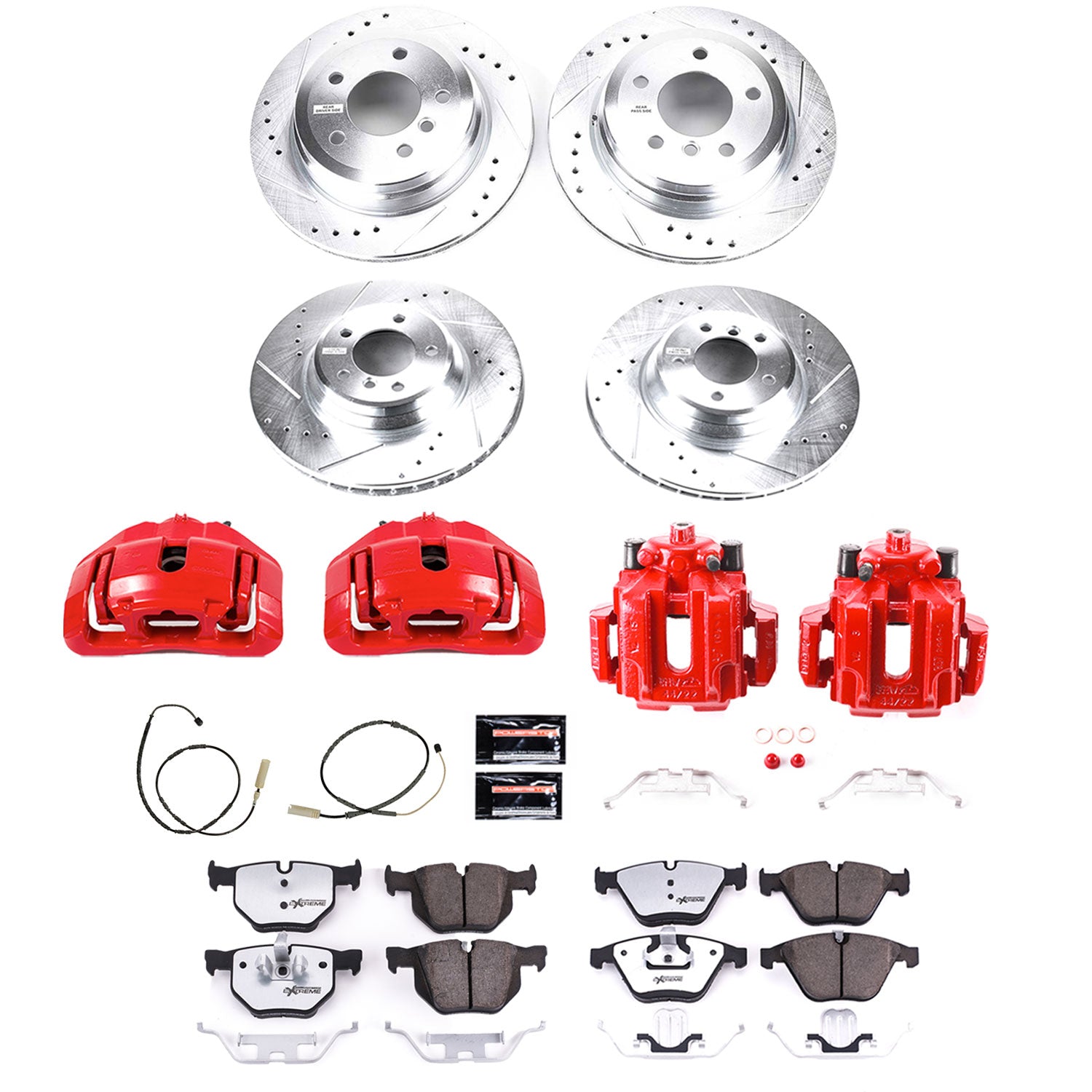 Power Stop KC6059-26 - Z26 Street Warrior 1-Click Front And Rear Brake Kit With Calipers vehicle fitment brake part