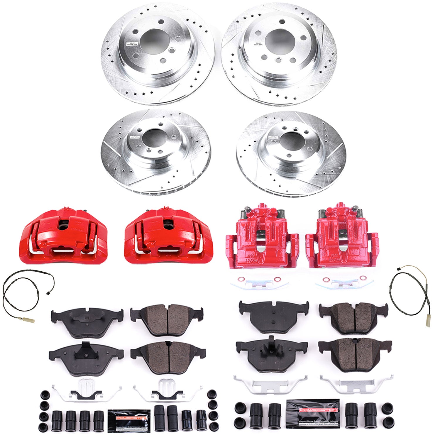 Power Stop KC6059 Z23 Evolution Sport Performance 1-Click Brake Kit With Calipers (Front And Rear) for 2011-2012 BMW 335I Xdrive product image