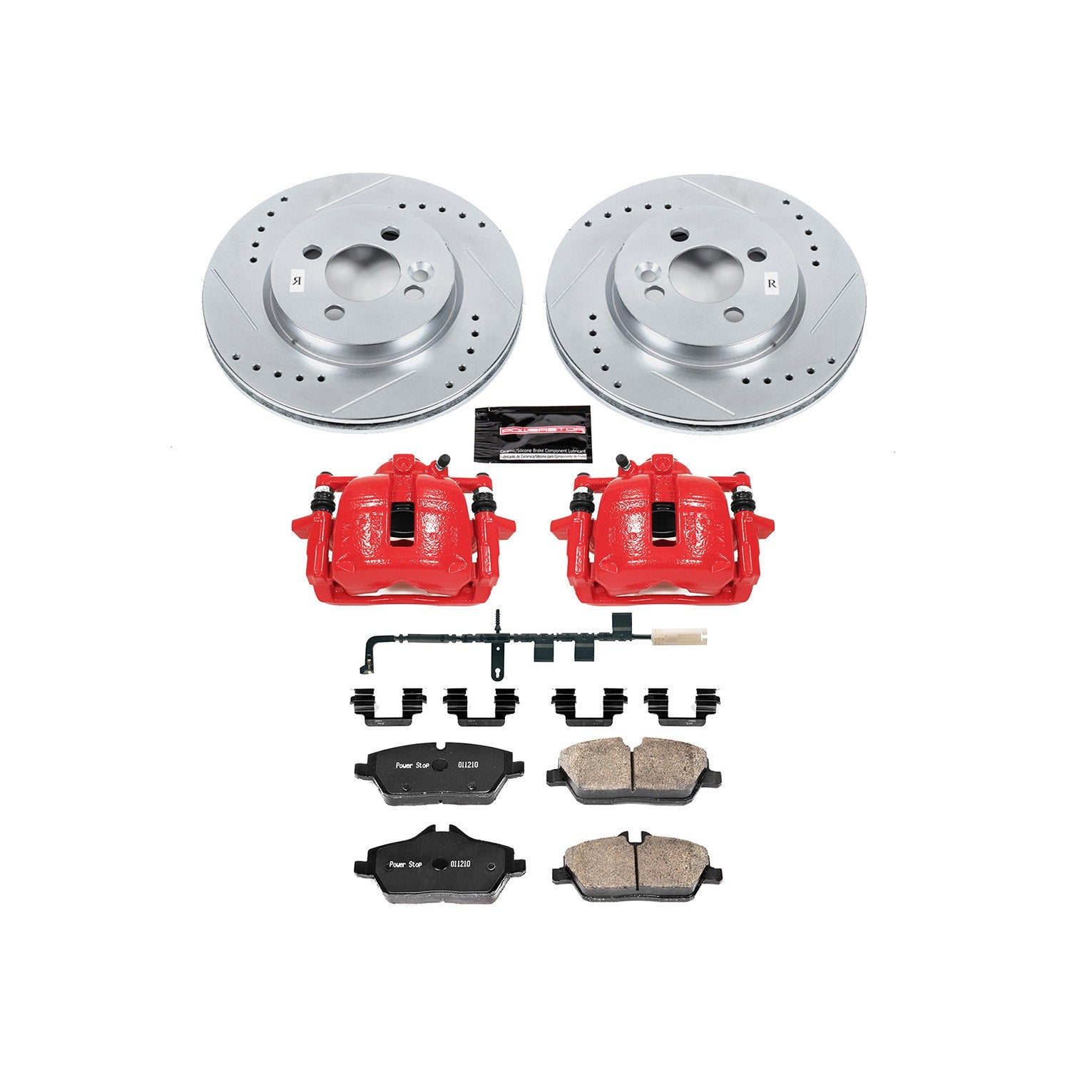Power Stop KC6066 Z23 Evolution Sport Performance 1-Click Drilled And Slotted Front Brake Kit With Calipers for 2007-2010 MINI Cooper product image
